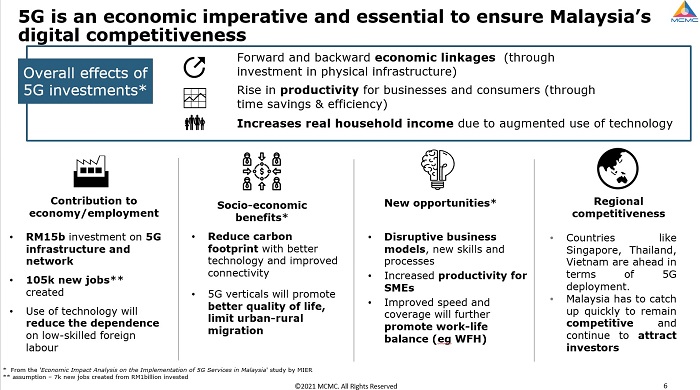 A 2021 MIER summary on the economic impact of 5G in Malaysia leaves no doubt about the value of a speedy and comprehensive rollout.
